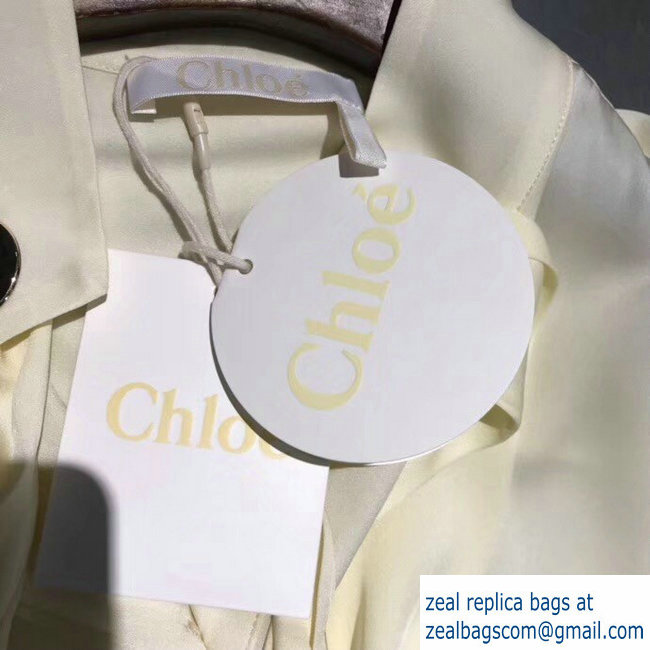 chloe white silk shirt with ribbons spring 2019 - Click Image to Close