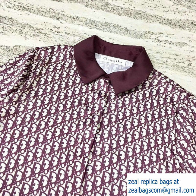 dior oblique shirt burgundy spring 2019