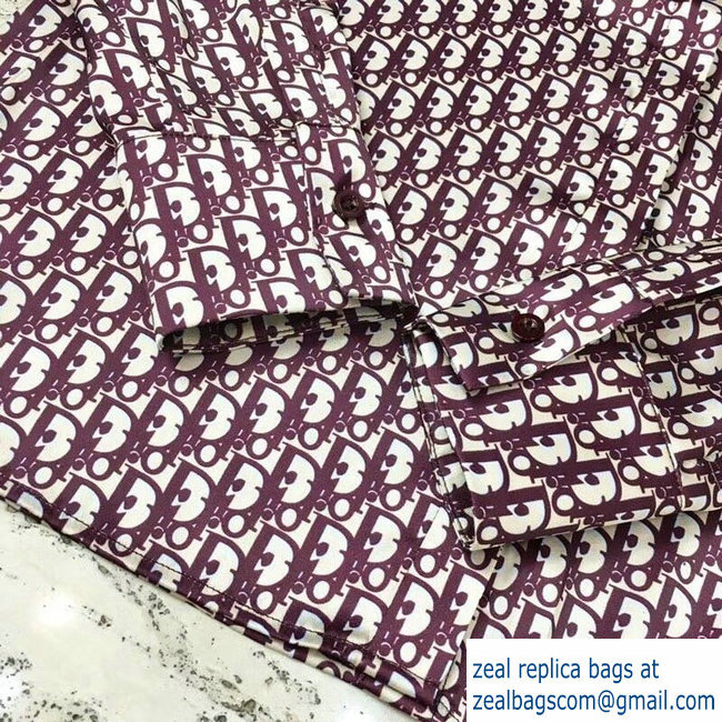 dior oblique shirt burgundy spring 2019