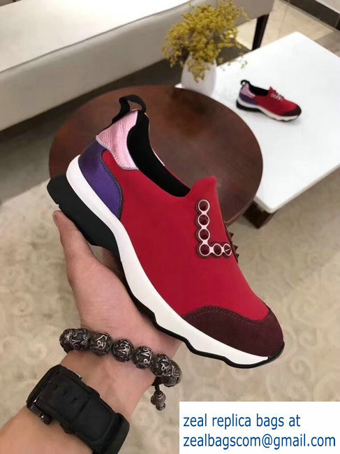 fendi love logo sneakers red