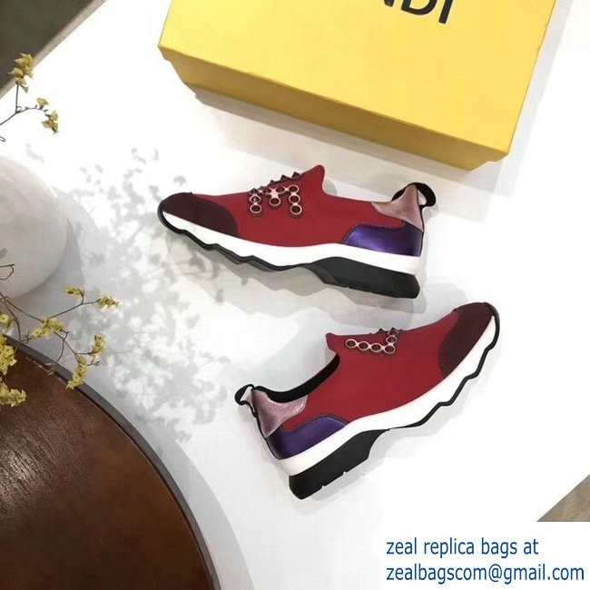 fendi love logo sneakers red