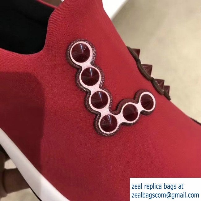 fendi love logo sneakers red