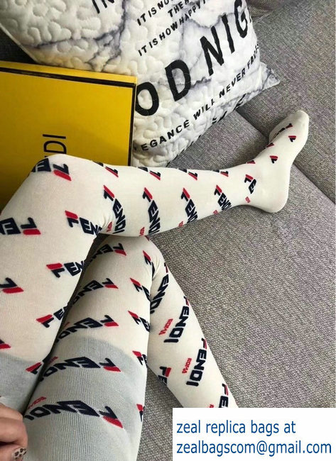 fendi white roma pantyhose 2018