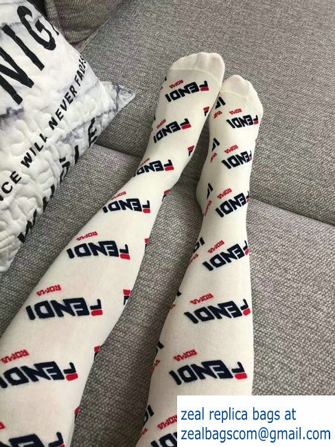 fendi white roma pantyhose 2018