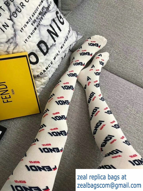 fendi white roma pantyhose 2018