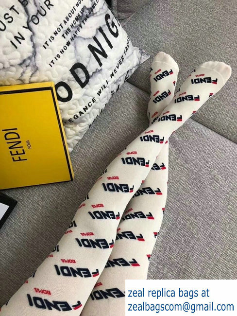 fendi white roma pantyhose 2018