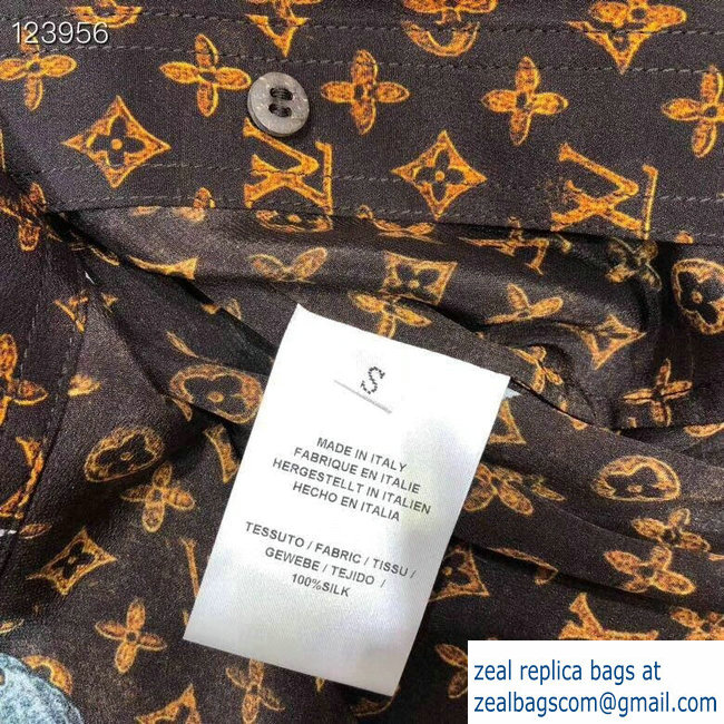 louis vuitton spring 2019 motif-printed-longsleeve-shirt black