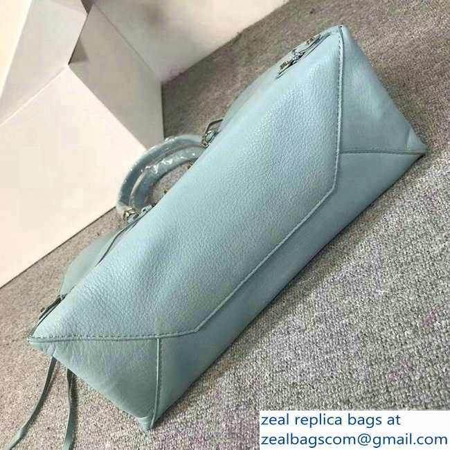 Balenciaga A6 Papier Zip Around Bag Light Blue - Click Image to Close