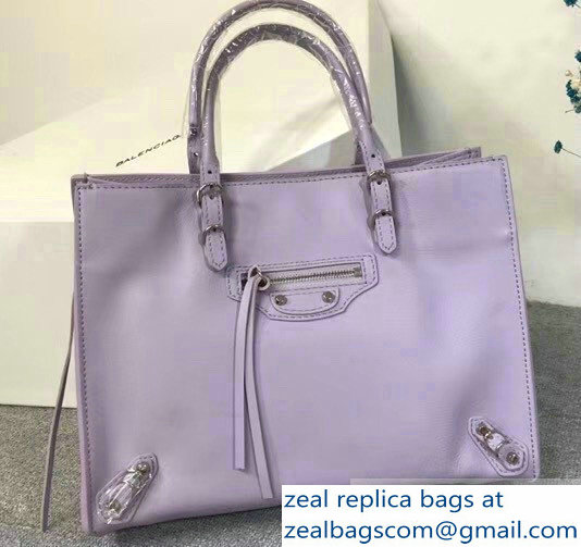 Balenciaga A6 Papier Zip Around Bag Lilac - Click Image to Close