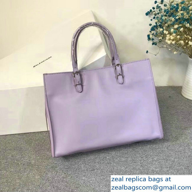 Balenciaga A6 Papier Zip Around Bag Lilac