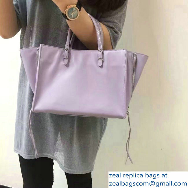 Balenciaga A6 Papier Zip Around Bag Lilac