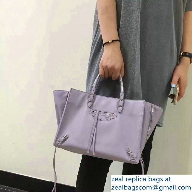 Balenciaga A6 Papier Zip Around Bag Lilac - Click Image to Close