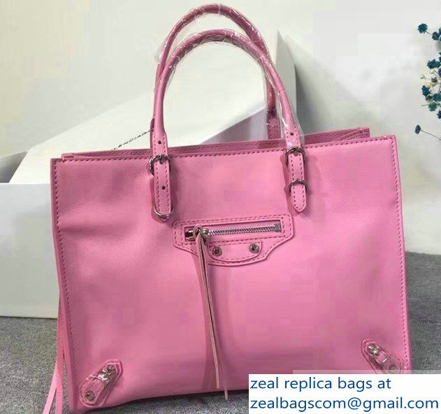 Balenciaga A6 Papier Zip Around Bag Pink