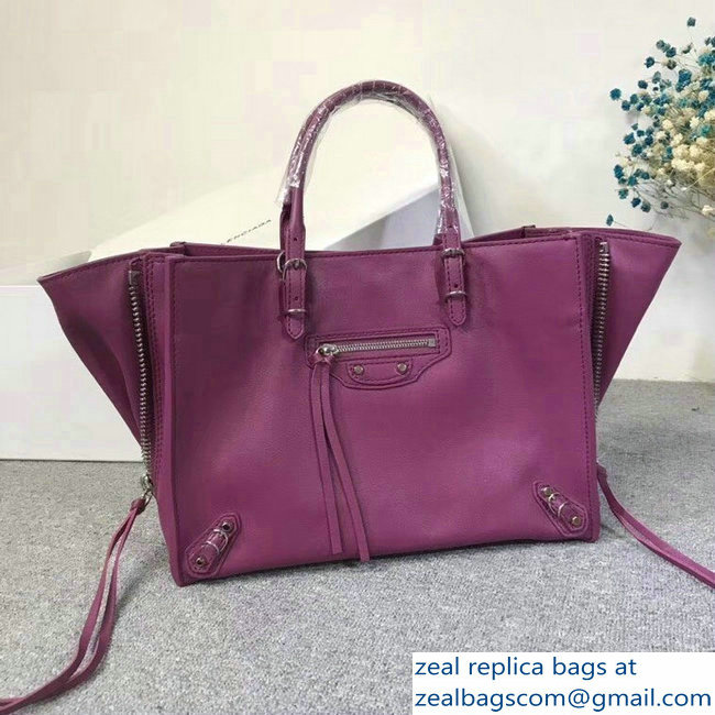 Balenciaga A6 Papier Zip Around Bag Purple - Click Image to Close