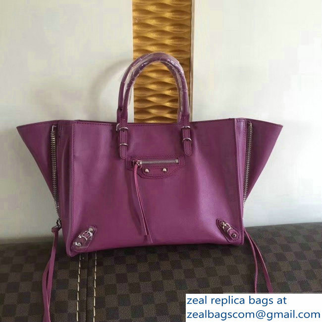Balenciaga A6 Papier Zip Around Bag Purple - Click Image to Close