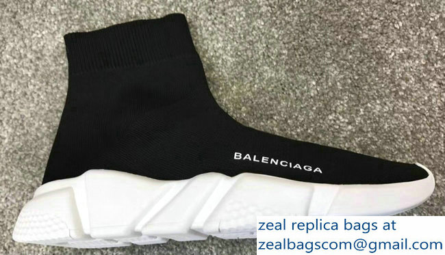 Balenciaga Knit Sock Speed Trainers Sneakers Black/White 2019