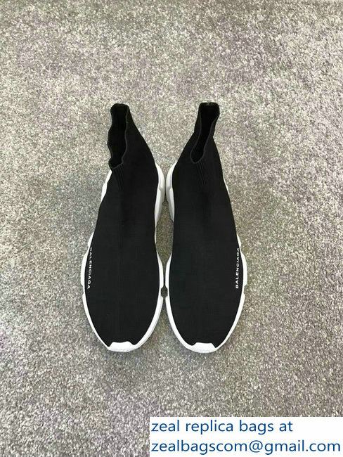 Balenciaga Knit Sock Speed Trainers Sneakers Black/White 2019