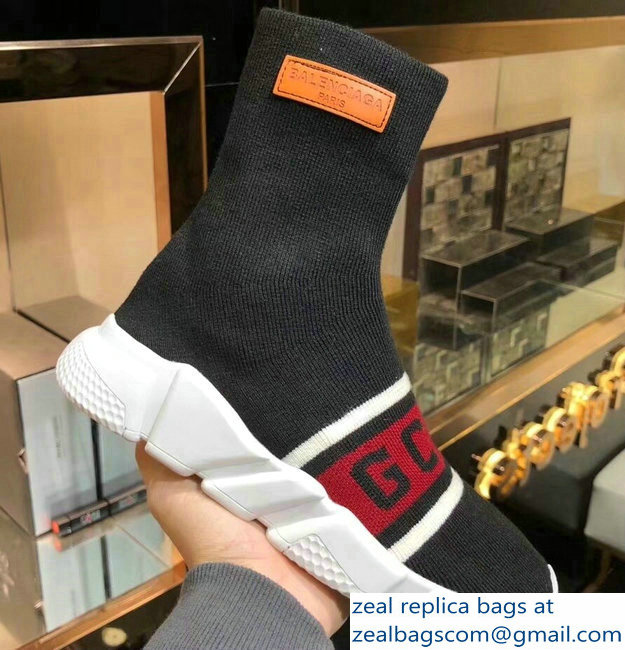 Balenciaga Knit Sock Speed Trainers Sneakers GCDS Black 2019