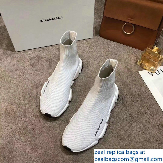 Balenciaga Knit Sock Speed Trainers Sneakers Line Creamy 2019 - Click Image to Close