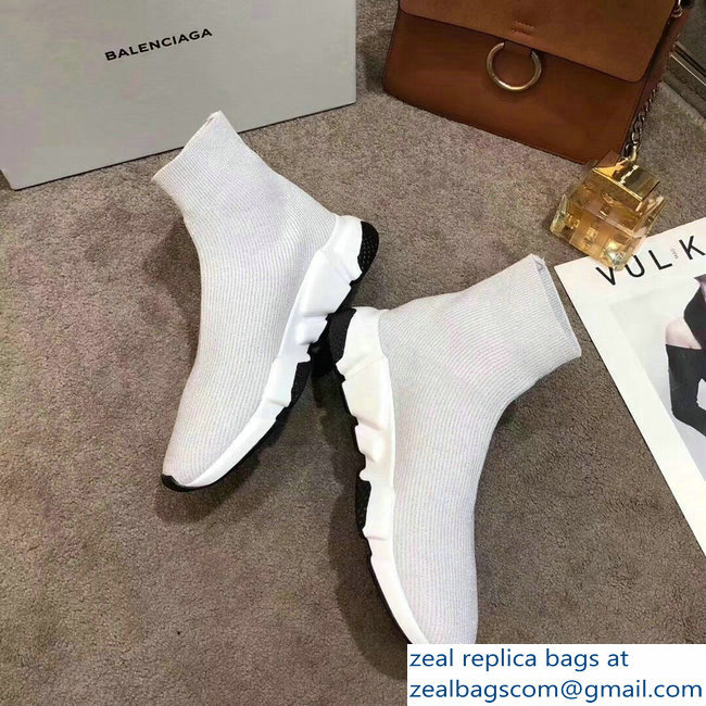 Balenciaga Knit Sock Speed Trainers Sneakers Line Creamy 2019 - Click Image to Close