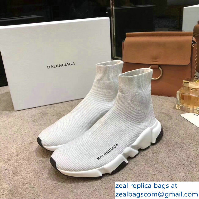 Balenciaga Knit Sock Speed Trainers Sneakers Line Creamy 2019 - Click Image to Close