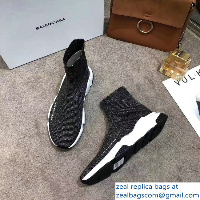 Balenciaga Knit Sock Speed Trainers Sneakers Line Silver Gray 2019 - Click Image to Close