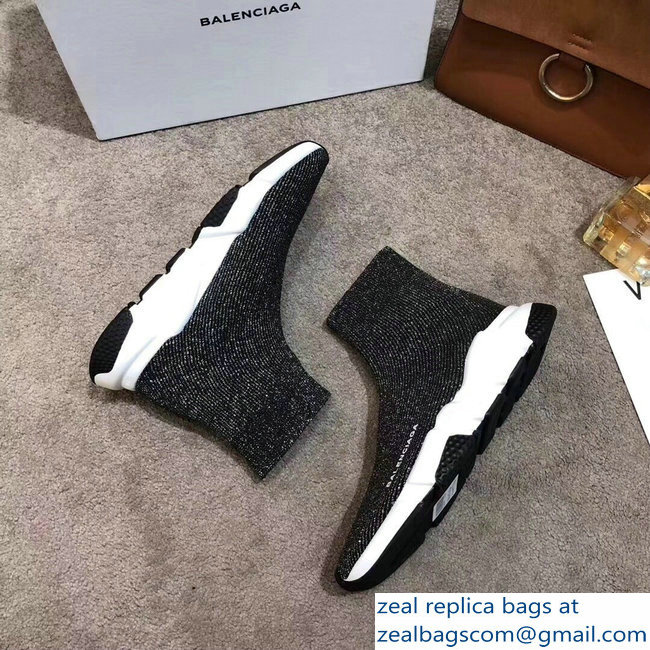 Balenciaga Knit Sock Speed Trainers Sneakers Line Silver Gray 2019