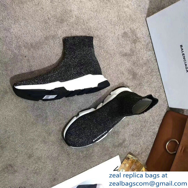 Balenciaga Knit Sock Speed Trainers Sneakers Line Silver Gray 2019 - Click Image to Close