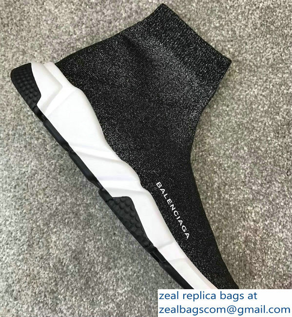 Balenciaga Knit Sock Speed Trainers Sneakers Silver Gray 2019