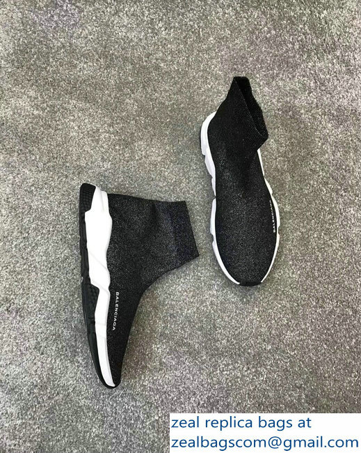 Balenciaga Knit Sock Speed Trainers Sneakers Silver Gray 2019 - Click Image to Close