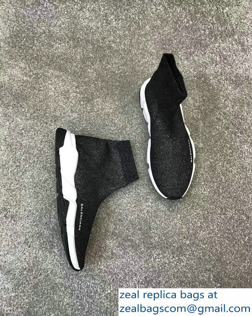 Balenciaga Knit Sock Speed Trainers Sneakers Silver Gray 2019