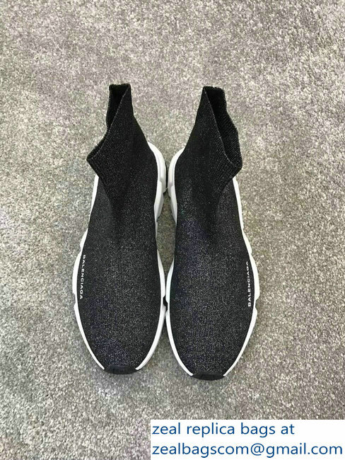 Balenciaga Knit Sock Speed Trainers Sneakers Silver Gray 2019