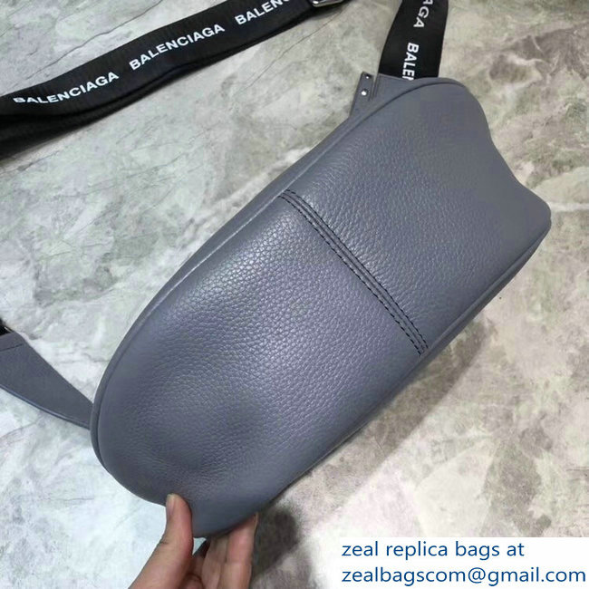 Balenciaga Logo Shoulder Bag Gray with Canvas Strap 2019 - Click Image to Close