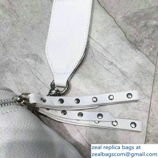 Balenciaga Logo Shoulder Bag White with Canvas Strap 2019 - Click Image to Close