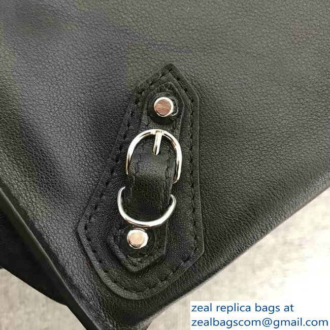 Balenciaga Medium A4 Papier Zip Around Bag Black - Click Image to Close
