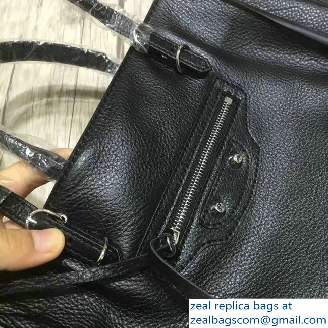 Balenciaga Mini A4 Papier Zip Around Bag Black/Yellow