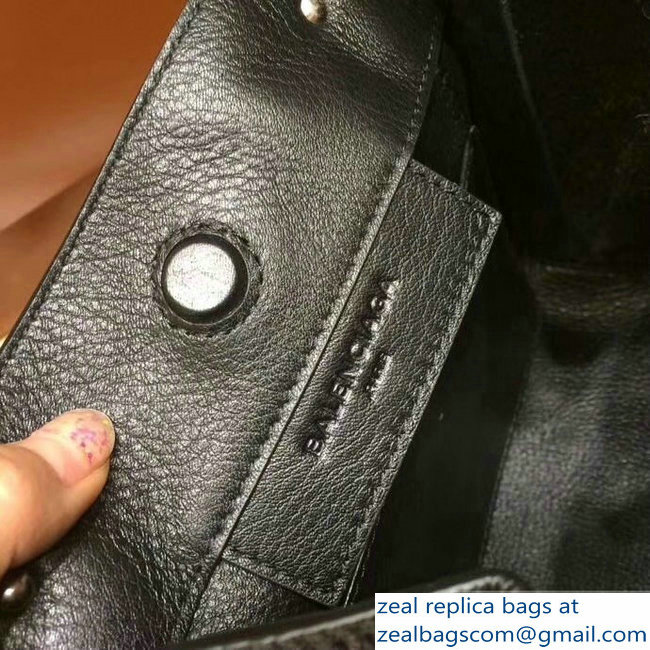 Balenciaga Mini A4 Papier Zip Around Bag Black - Click Image to Close