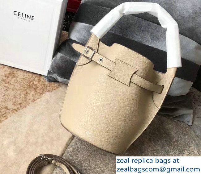 Celine Nano Big Bag Bucket Bag in Grained Calfskin 187243 Beige 2019 - Click Image to Close