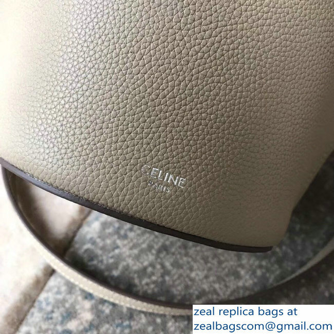 Celine Nano Big Bag Bucket Bag in Grained Calfskin 187243 Beige 2019 - Click Image to Close