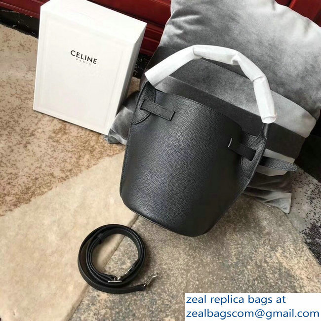 Celine Nano Big Bag Bucket Bag in Grained Calfskin 187243 Black 2019 - Click Image to Close