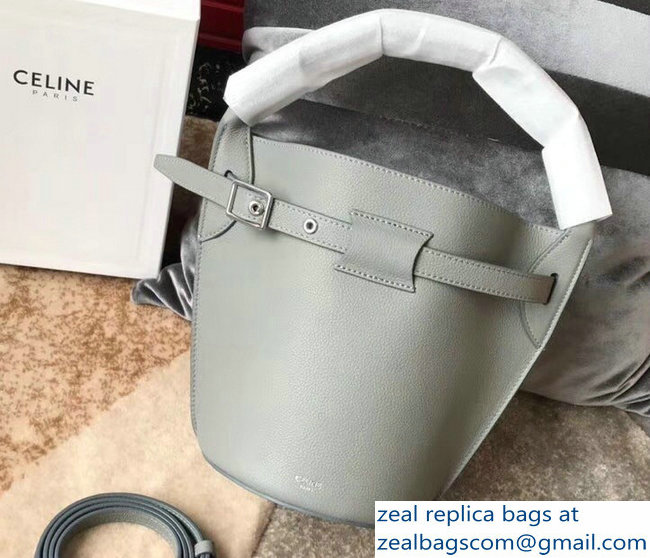 Celine Nano Big Bag Bucket Bag in Grained Calfskin 187243 Gray 2019 - Click Image to Close
