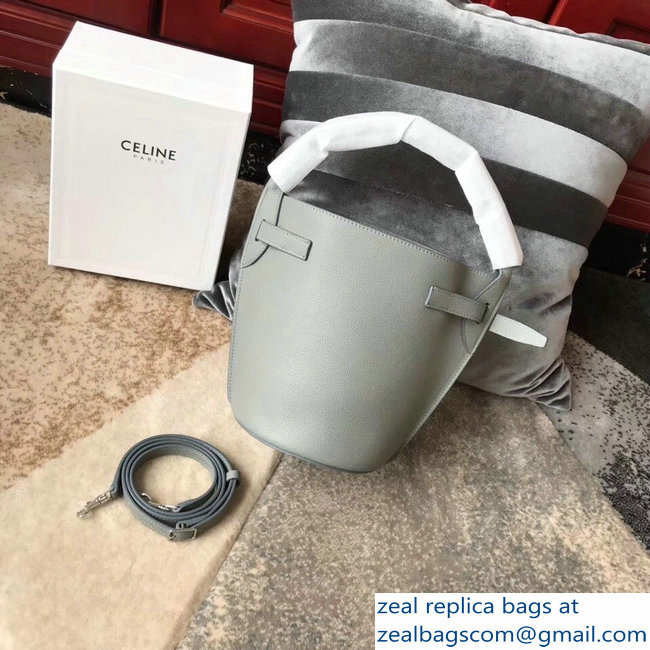 Celine Nano Big Bag Bucket Bag in Grained Calfskin 187243 Gray 2019 - Click Image to Close