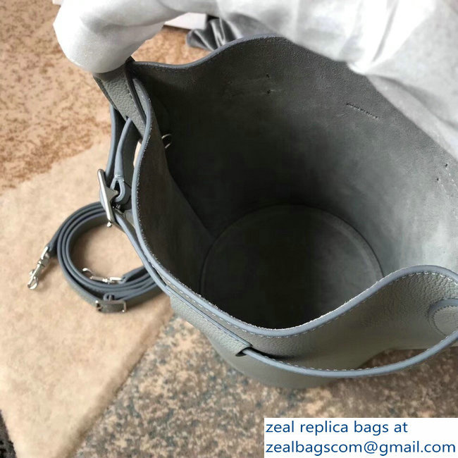 Celine Nano Big Bag Bucket Bag in Grained Calfskin 187243 Gray 2019