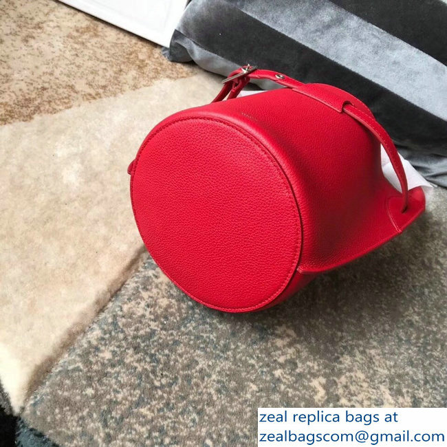 Celine Nano Big Bag Bucket Bag in Grained Calfskin 187243 Red 2019