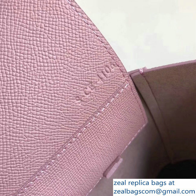 Celine Small Cabas Shopping Bag in Grained Calfskin 189813 Pink/Black 2019 - Click Image to Close
