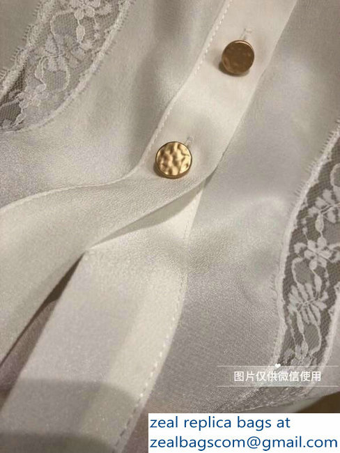 Chanel Camellia Lace White Shirt 2019