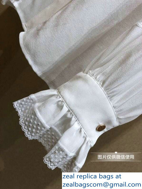Chanel Camellia Lace White Shirt 2019