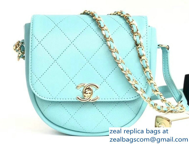Chanel Casual Trip Messenger Flap Bag AS0143 Light Green 2019