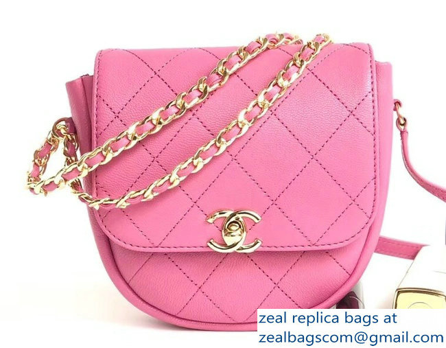 Chanel Casual Trip Messenger Flap Bag AS0143 Pink 2019