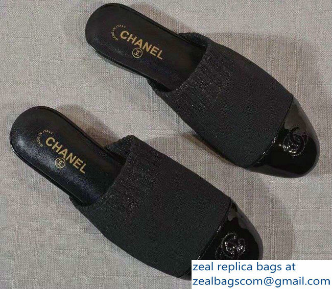 Chanel Knit Mules G34349 Black 2019